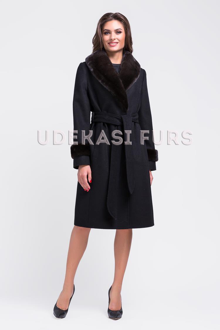 Пальто с мехом норки 9032-05 Udekasi Furs 