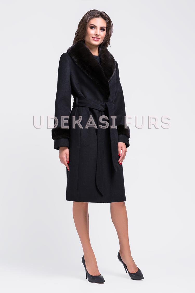 Пальто с мехом норки 9032-05 от магазина Udekasi Furs  - #1