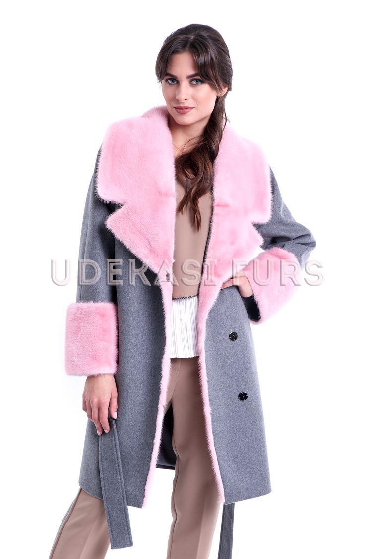 Пальто с мехом норки 9036-03 Udekasi Furs 