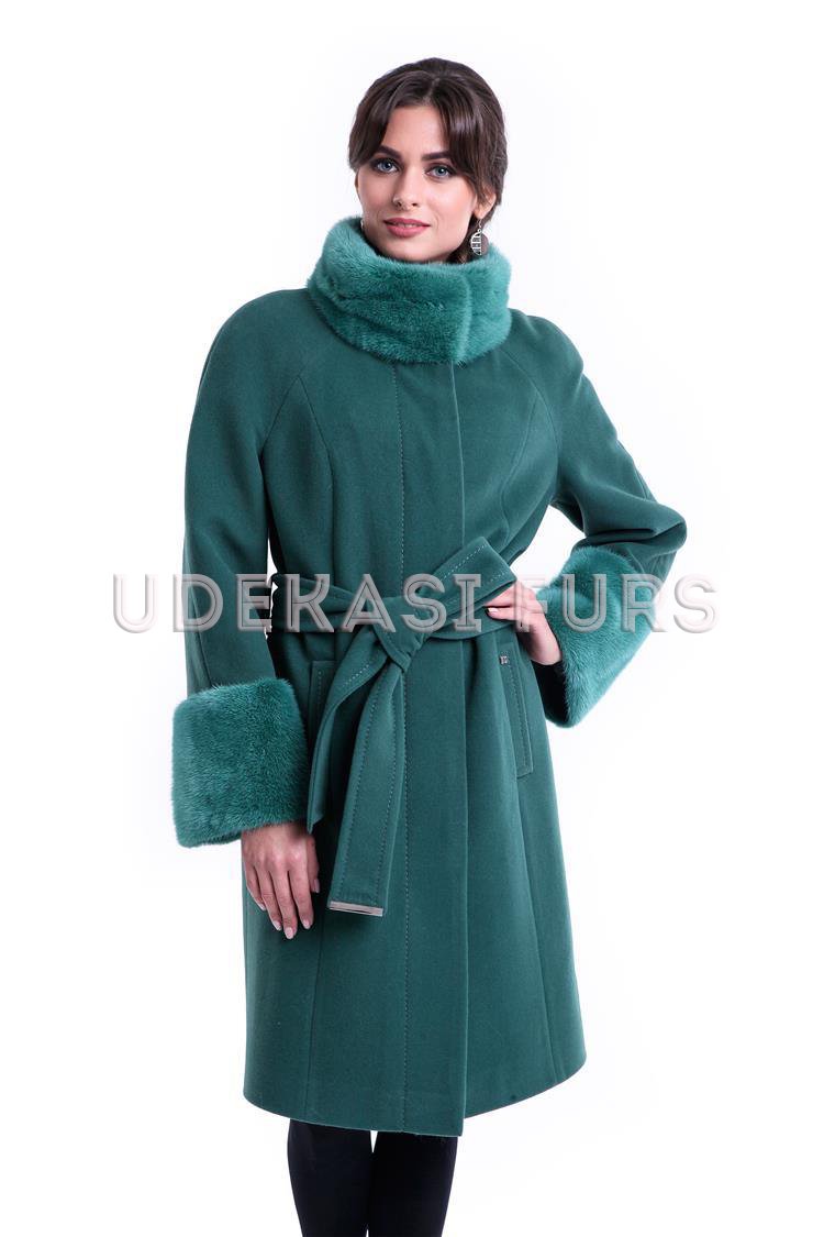 Пальто с мехом норки 9039-01 от магазина Udekasi Furs  - #1