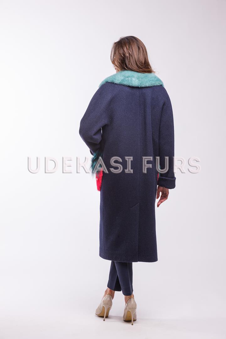 Пальто с норковой аппликацией 9003-03 от магазина Udekasi Furs  - #2