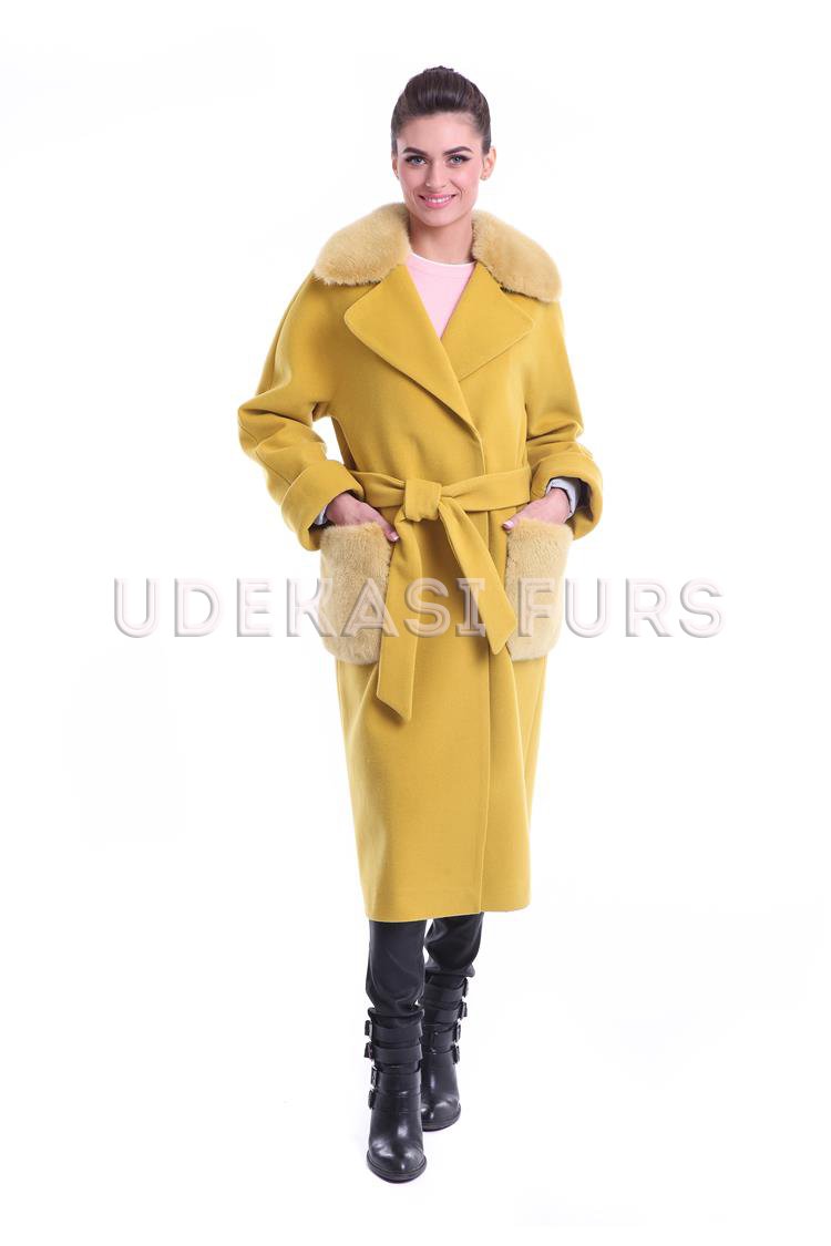 Пальто с мехом норки 9038-02 от магазина Udekasi Furs  - #1