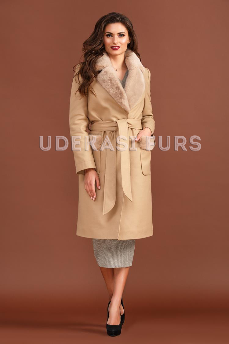Пальто с мехом норки 9033-13 от магазина Udekasi Furs  - #1