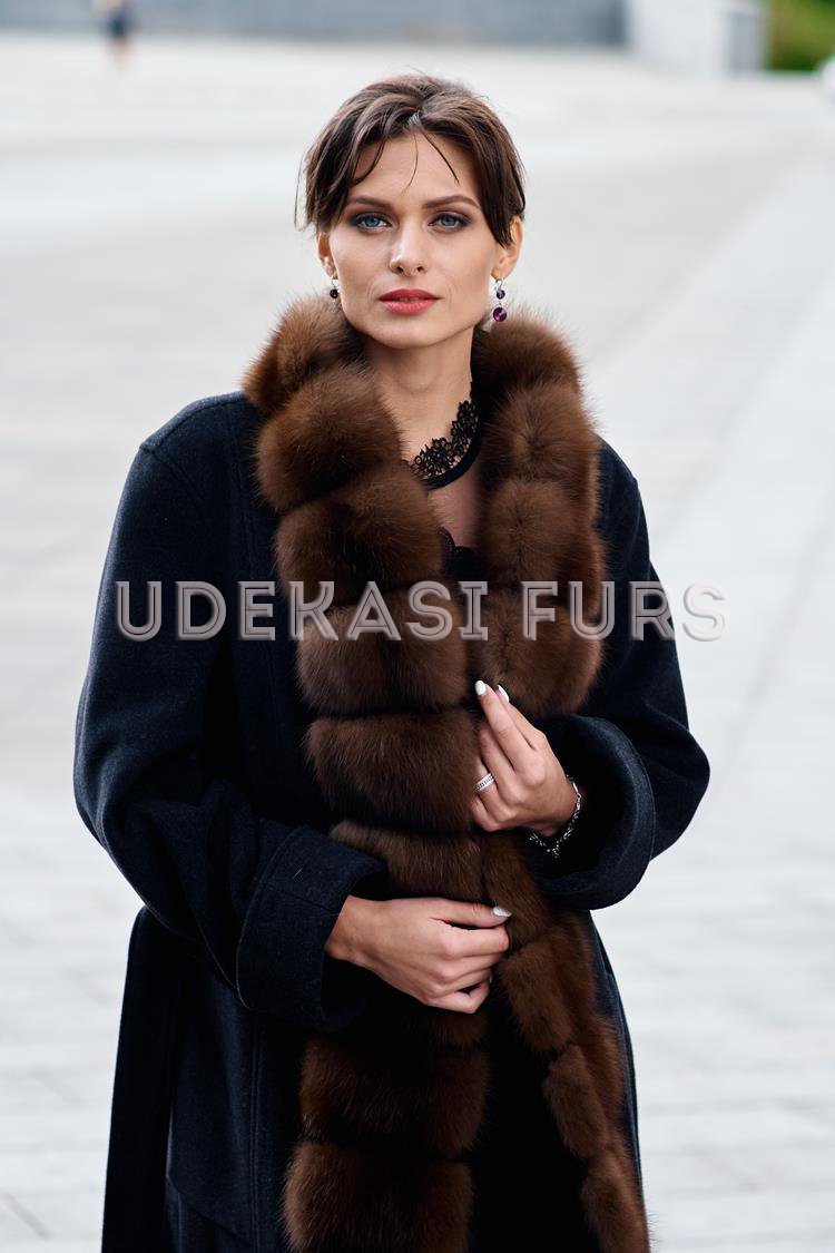 Пальто Loro Piana с мехом лесной 9013-03 от магазина Udekasi Furs  - #2