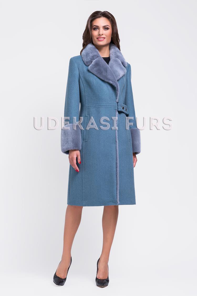 Пальто с мехом норки 9052-01 Udekasi Furs 