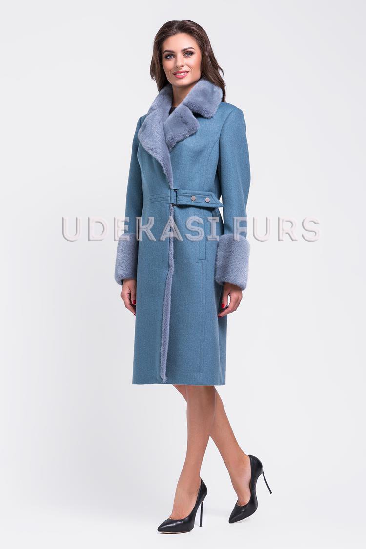 Пальто с мехом норки 9052-01 от магазина Udekasi Furs  - #1