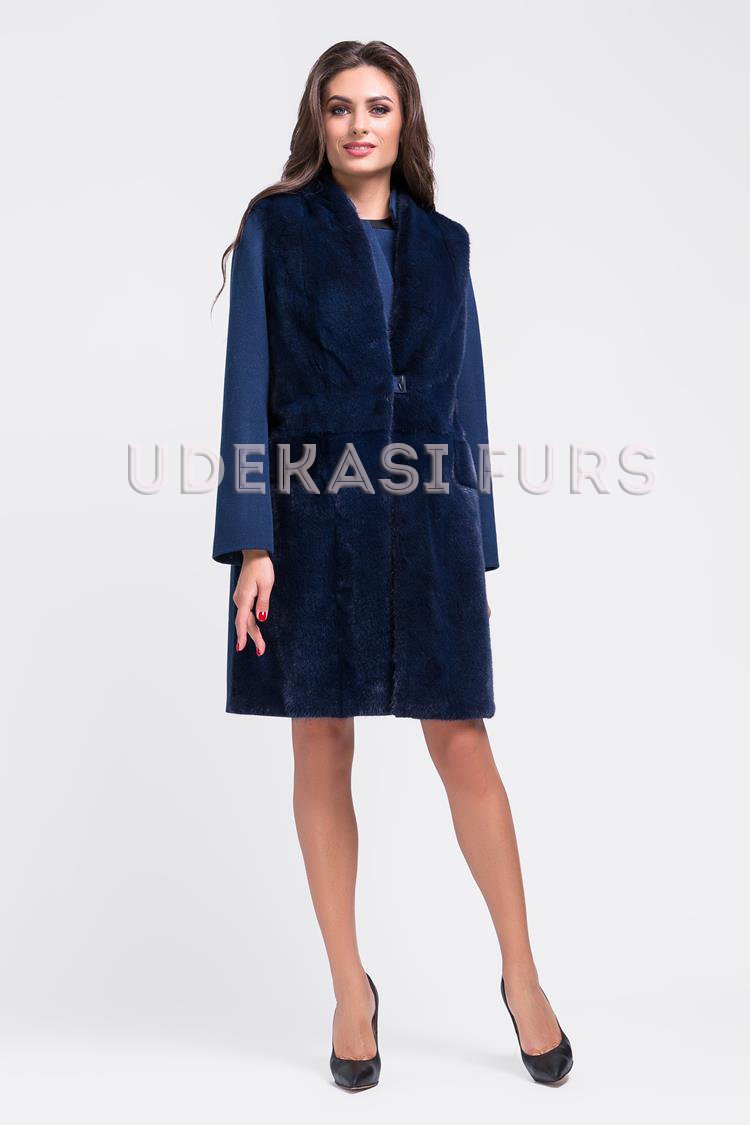 Пальто с мехом норки American 9020-03 от магазина Udekasi Furs  - #1