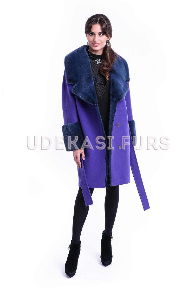 Пальто с мехом норки 9035-02 Udekasi Furs 