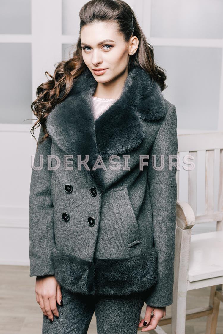 Пальто с мехом норки 9011-01 от магазина Udekasi Furs  - #1
