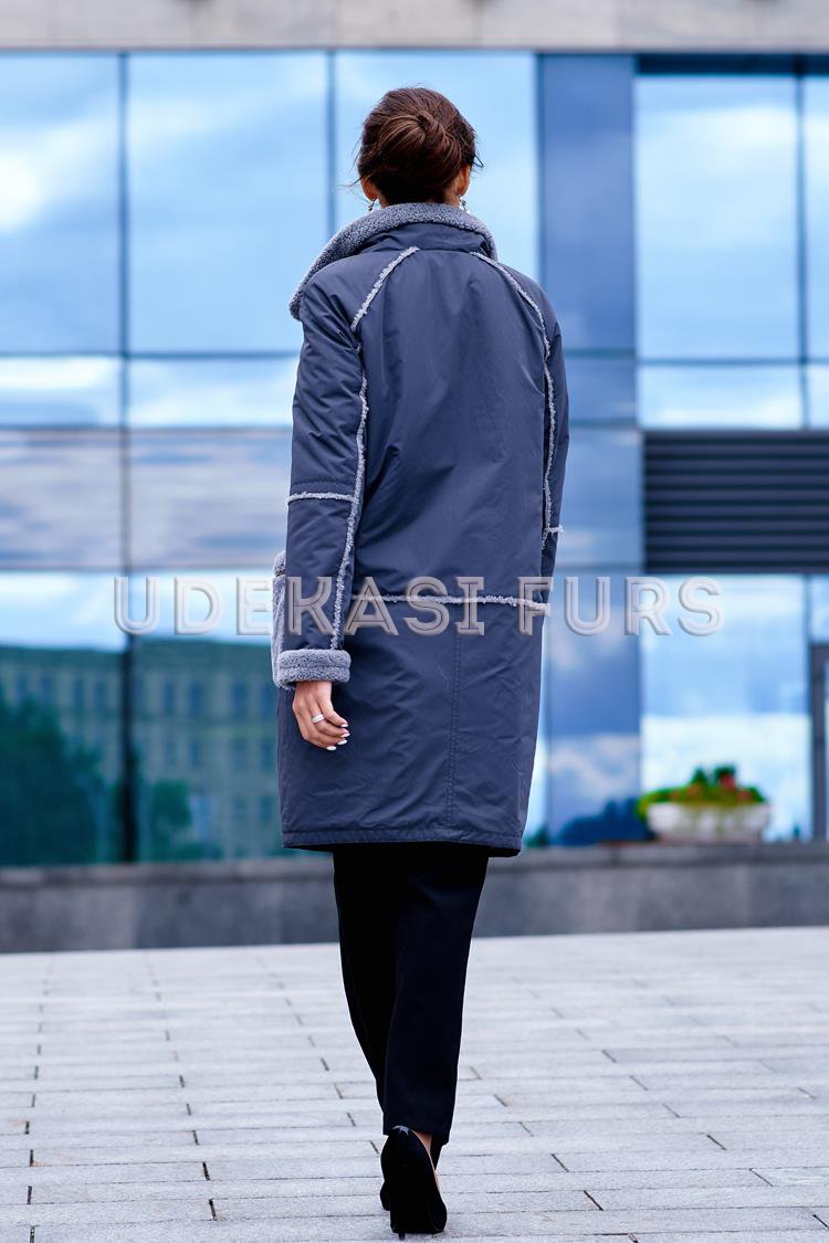 Пальто с мехом Curly 9019-03 от магазина Udekasi Furs  - #2