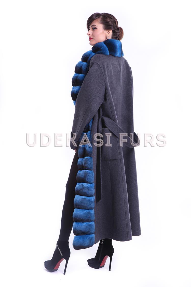 Пальто с мехом шиншиллы 9013-07 от магазина Udekasi Furs  - #2