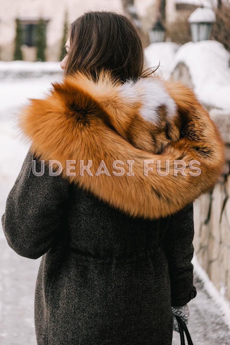 Парка с мехом лисы Gold Fox и норкой по спинке 5329 от Udekasi Furs - #2