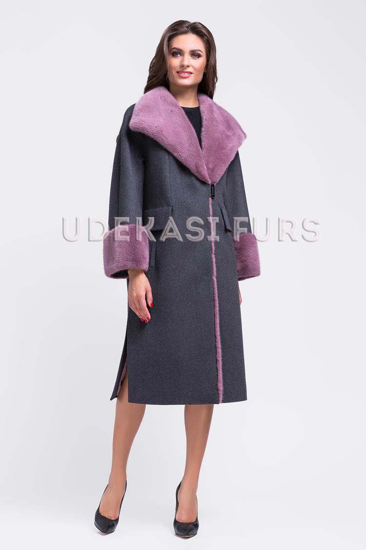 Пальто с мехом норки 9041-02 от магазина Udekasi Furs  - #1