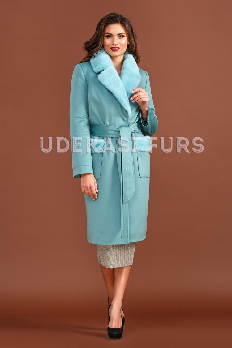 Пальто с мехом норки 9033-14 от магазина Udekasi Furs  - #1