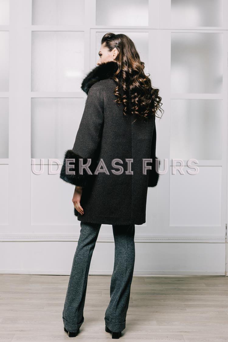 Пальто с куницей лесной 9009-01 от магазина Udekasi Furs  - #2