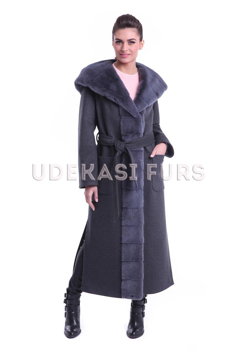 Пальто с мехом норки 9044-01 от магазина Udekasi Furs  - #1