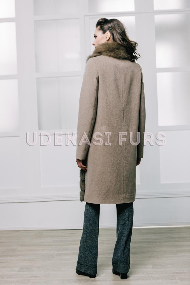 Пальто с мехом куницы лесной тонированной 9007-02 от магазина Udekasi Furs  - #2