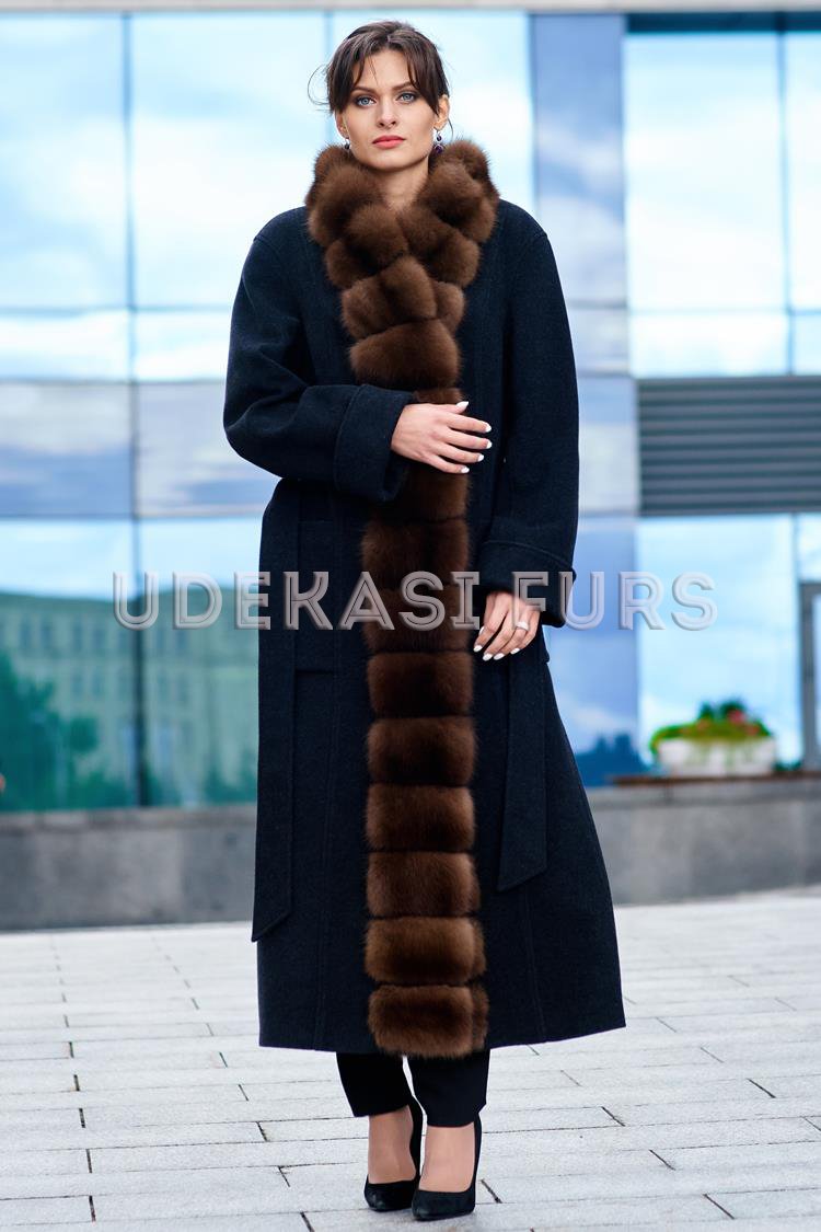 Пальто Loro Piana с мехом лесной 9013-03 Udekasi Furs 